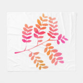 Couverture Polaire Feuilles couchers de soleil (Devant (Horizontal))