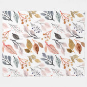 Couverture Polaire feuilles d'arbre (Devant (Horizontal))