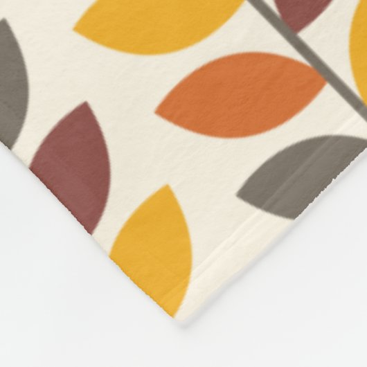 Couverture Polaire Feuilles d'automne (Coin)