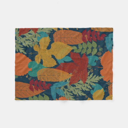 Couverture Polaire Feuilles d'automne (Devant (Horizontal))