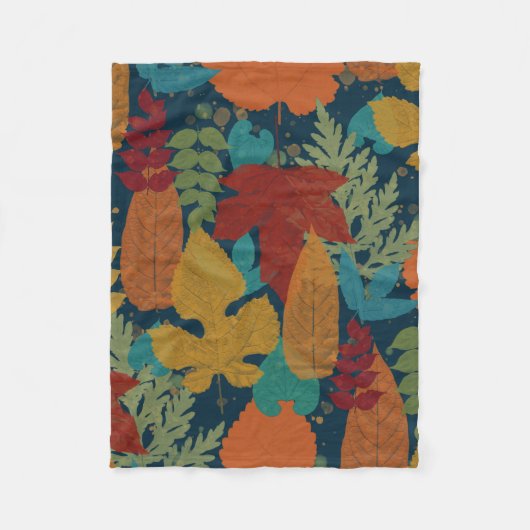 Couverture Polaire Feuilles d'automne (Devant)