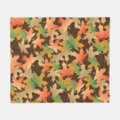 Couverture Polaire Feuilles d'automne (Devant (Horizontal))