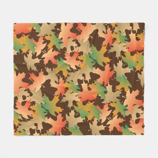 Couverture Polaire Feuilles d'automne (Devant (Horizontal))