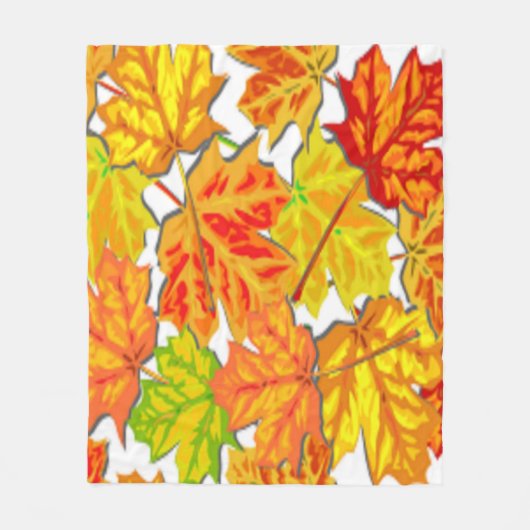 COUVERTURE POLAIRE FEUILLES D'AUTOMNE (Devant)