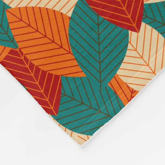 Couverture Polaire Feuilles d'automne (Coin)