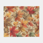 Couverture Polaire Feuilles d'automne (Devant (Horizontal))