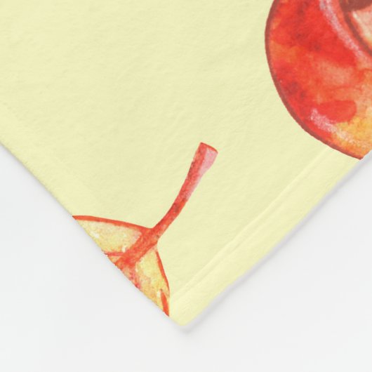 Couverture Polaire Feuilles d'automne : aquarelle papier peint rétro (Coin)