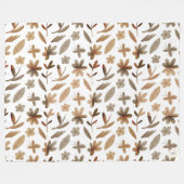 Couverture Polaire Feuilles d'automne automne automne hiver chaud Cos (Devant (Horizontal))
