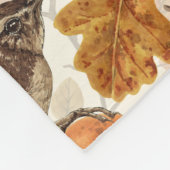 Couverture Polaire Feuilles d'automne, baies, champignons et fleurs (Coin)