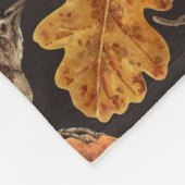 Couverture Polaire Feuilles d'automne, baies, champignons et fleurs (Coin)