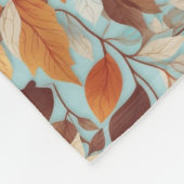 Couverture Polaire feuilles d'automne, citrouilles panés dans divers  (Coin)