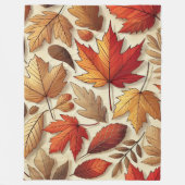 Couverture Polaire feuilles d'automne classiques (Devant)