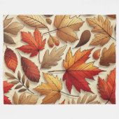 Couverture Polaire feuilles d'automne classiques (Devant (Horizontal))