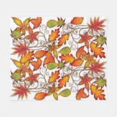 Couverture Polaire Feuilles d'automne colorées (Devant (Horizontal))
