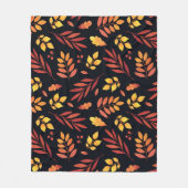 Couverture Polaire Feuilles d'automne colorées Motif d'aquarelle (Devant)