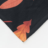 Couverture Polaire Feuilles d'automne colorées Motif d'aquarelle (Coin)