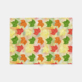 Couverture Polaire feuilles d'automne de l'aquarelle (Devant (Horizontal))