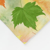 Couverture Polaire feuilles d'automne de l'aquarelle (Coin)