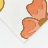 Couverture Polaire Feuilles d'automne en chute chaude avec fleurs (Coin)
