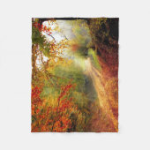 Couverture Polaire Feuilles d'automne et arbres couvrant Dirt Road (Devant)
