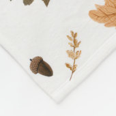 Couverture Polaire Feuilles d'automne et feuillage de glands (Coin)