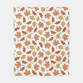 Couverture Polaire Feuilles d'automne et Motif d'Acorns (Devant)