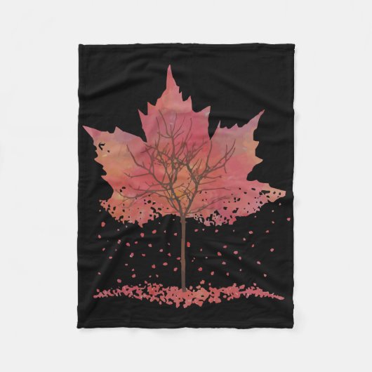 Couverture Polaire Feuilles d'automne Graphic Tee - automne populaire (Devant)