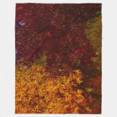 Couverture Polaire Feuilles d'automne Jaune et pourpre, ZSSPG (Devant)