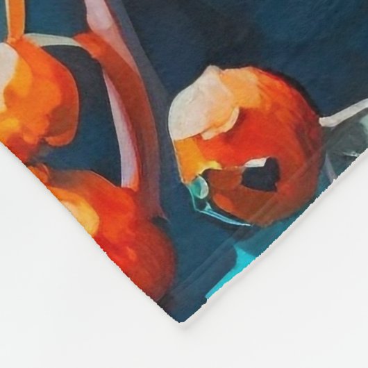 Couverture Polaire Feuilles d'automne peintes. Forêt automne nature (Coin)