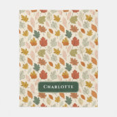 Couverture Polaire Feuilles d'automne personnalisées - Cosy Automne N (Devant)