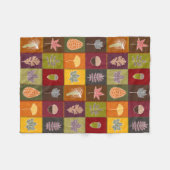 Couverture Polaire Feuilles d'automne surpidées (Devant (Horizontal))