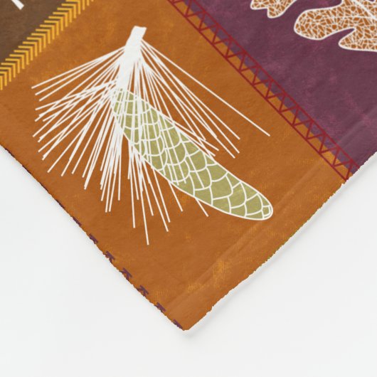 Couverture Polaire Feuilles d'automne surpidées (Coin)