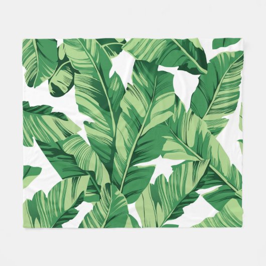 Couverture Polaire Feuilles de bananes (Devant (Horizontal))