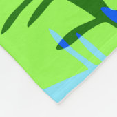 COUVERTURE POLAIRE FEUILLES DE BANANIER ABSTRAITES BOTANIQUES (Coin)