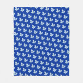 Couverture Polaire Feuilles de brique d'impression Cyano (Devant)
