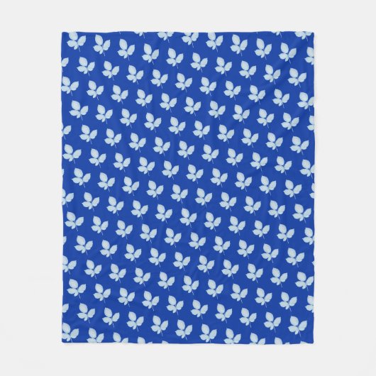 Couverture Polaire Feuilles de brique d'impression Cyano (Devant)