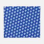 Couverture Polaire Feuilles de brique d'impression Cyano (Devant (Horizontal))