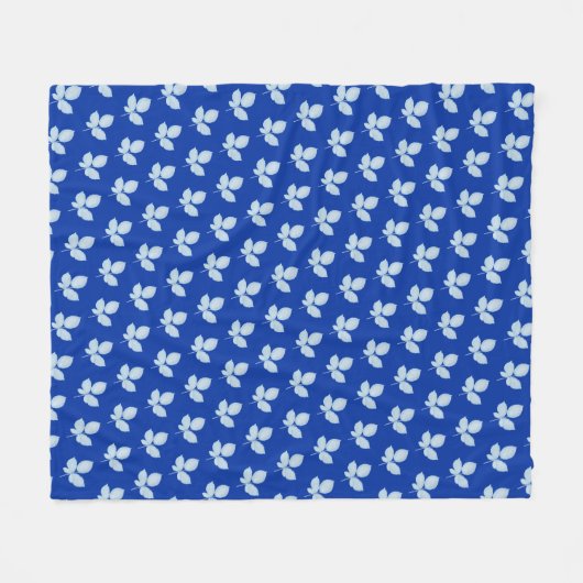 Couverture Polaire Feuilles de brique d'impression Cyano (Devant (Horizontal))