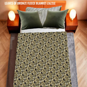 Couverture Polaire Feuilles De Bronze