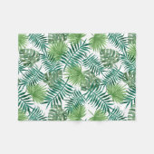 Couverture Polaire Feuilles de la jungle tropicale (Devant (Horizontal))