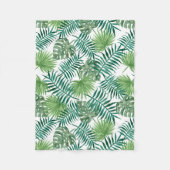 Couverture Polaire Feuilles de la jungle tropicale (Devant)