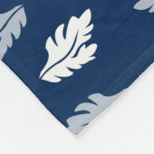 Couverture Polaire Feuilles de la marine Blue Antique Motif (Coin)