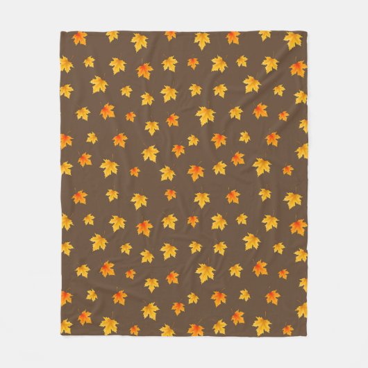 Couverture Polaire Feuilles de l'érable automne (Devant)