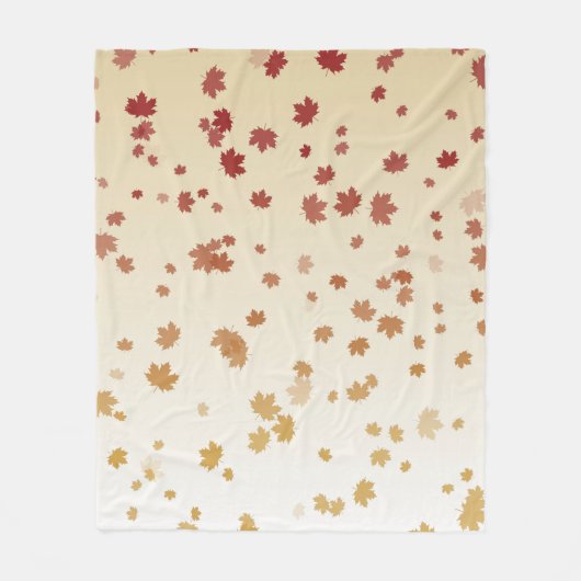 Couverture Polaire Feuilles de l'érable de Thanksgiving (Devant)