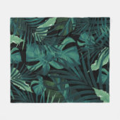 Couverture Polaire Feuilles de nuit de la jungle tropicale #1 #tropic (Devant (Horizontal))