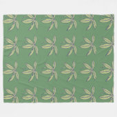 Couverture Polaire Feuilles de palmes verts (Devant (Horizontal))