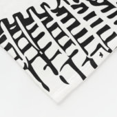 Couverture Polaire Feuilles de palmier noir et blanc Motif Abstrait (Coin)