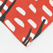 Couverture Polaire Feuilles de palmier noir, traits sans soudure (Coin)