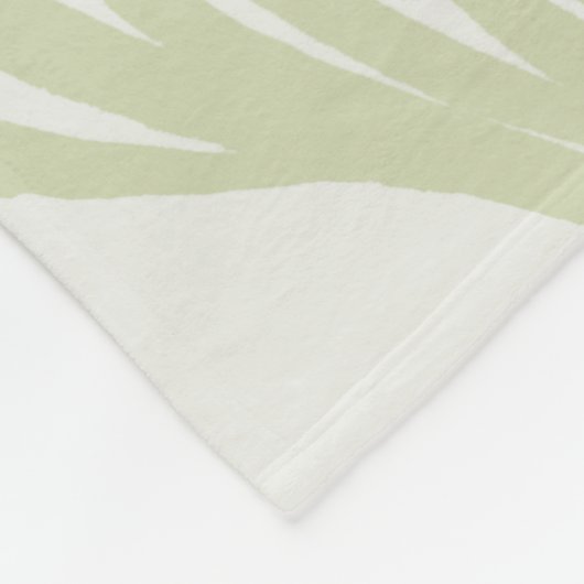 Couverture Polaire Feuilles de palmiers à oiseaux verts (Coin)