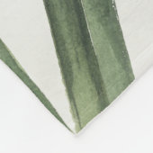 Couverture Polaire Feuilles De Palmiers Avec Oiseau Blanc (Coin)